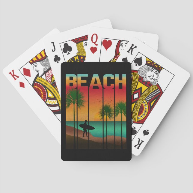 Beach Tropical Summer Playing Cards (Back)
