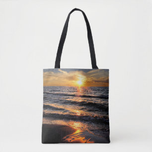 Beach Tropical Sunset Tote Bag
