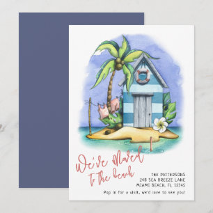 Beach Tropical Watercolor Moving Announcement