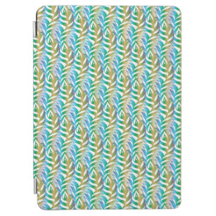 Beach turquoise fun feather pattern. iPad air cover