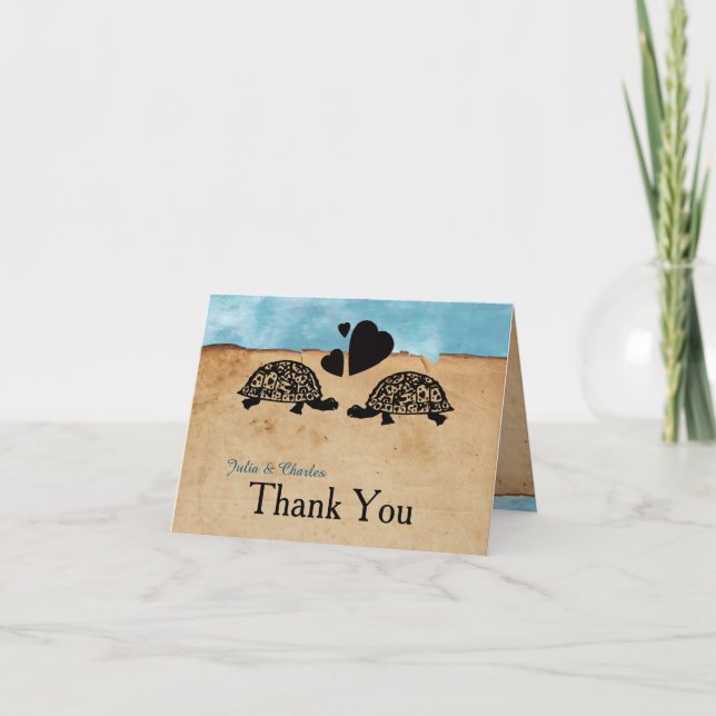 Beach Turtle Whimsical Personalised Thank You (Front)