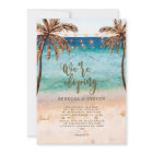 beach tying the knot eloping invitation