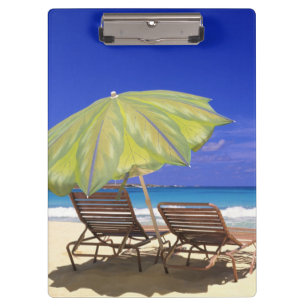 Beach Umbrella, Abaco, Bahamas Clipboard