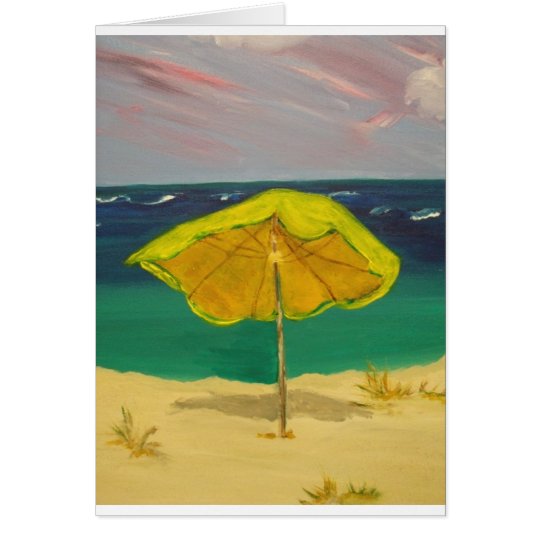 beach umbrella card