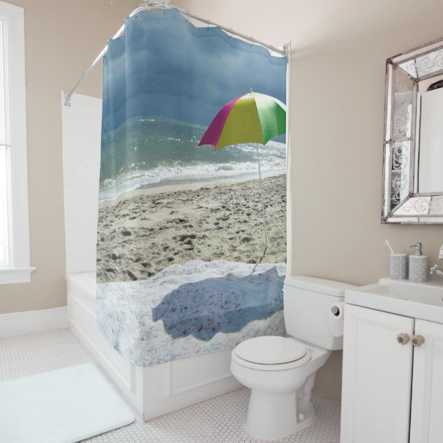 Beach Umbrella  Shower Curtain (In Situ)