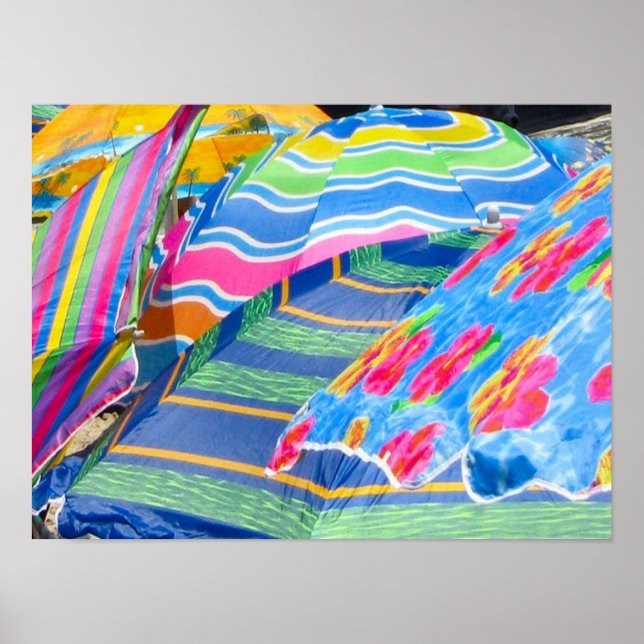 beach umbrellas poster (Front)