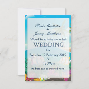 Beach underwater tropical ocean Invite