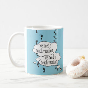 Beach Vacation Dog Lovers Combo Mug