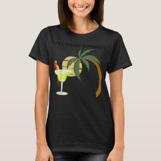 Beach Vacation Drinking Parrot It's 5 O'Clock Some T-Shirt