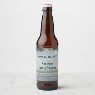 Beach Vacation Family Reunion Ocean Summer Seaside Beer Bottle Label