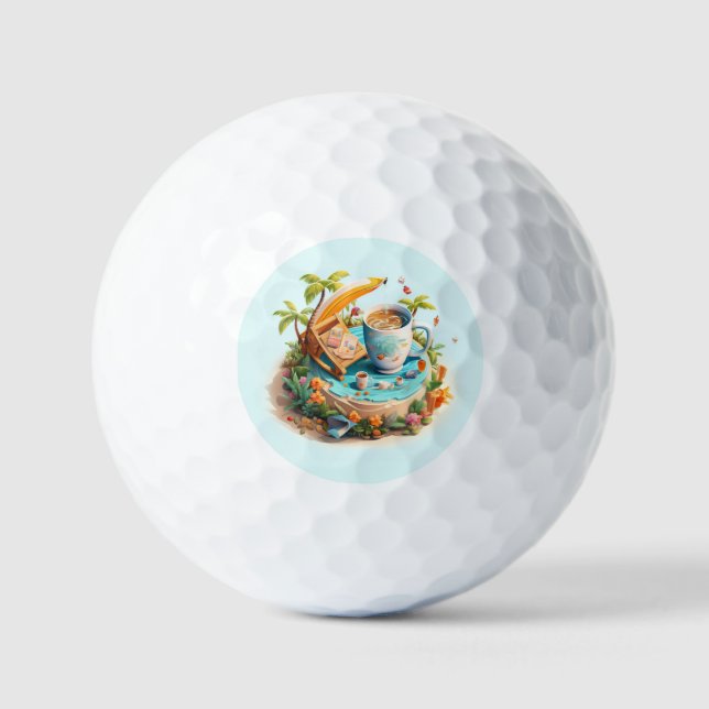 Beach Vacation Golf Balls (Front)