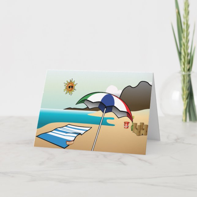 Beach Vacation Greeting Card (Front)