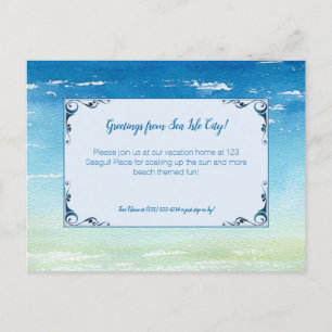 Beach Vacation Home Guest Invitation Postcard