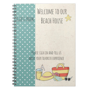Beach Vacation Home House Guest Book Sign In
