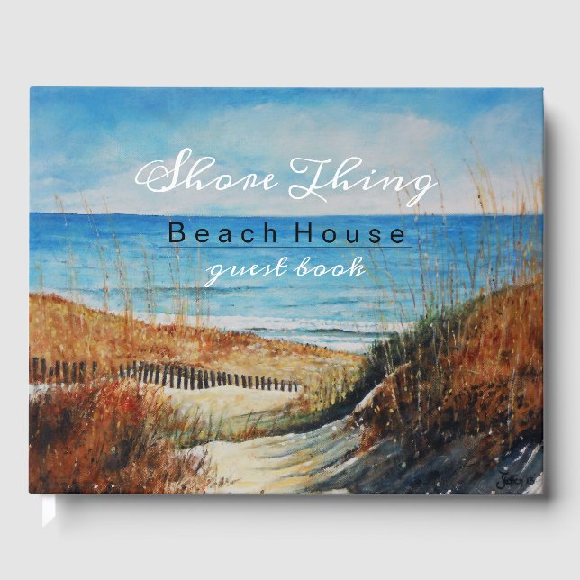 Beach Vacation House Guest Book (Front)