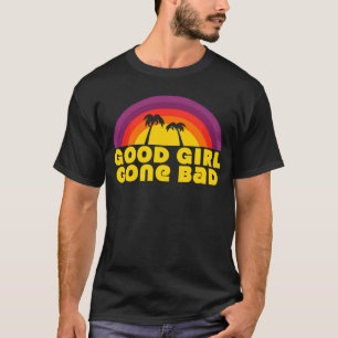 Beach Vacation Must Have Retro Sunset Good Girl Go T-Shirt