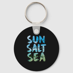 Beach Vacation Ocean Waves Sun Summer Fun Holiday Key Ring