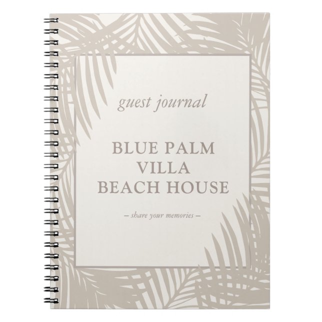 Beach Vacation Rental Guest Journal Notebook (Front)