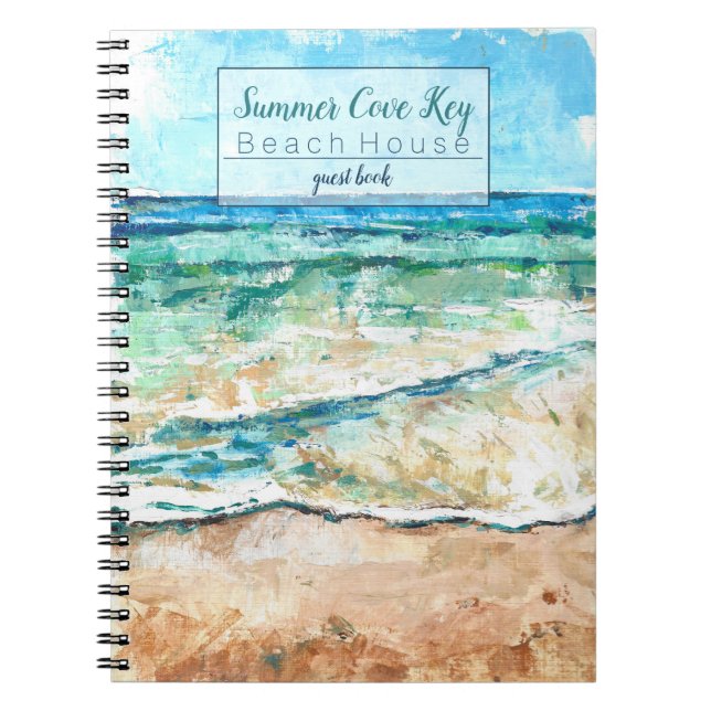 Beach Vacation Rental House Guest Book (Front)