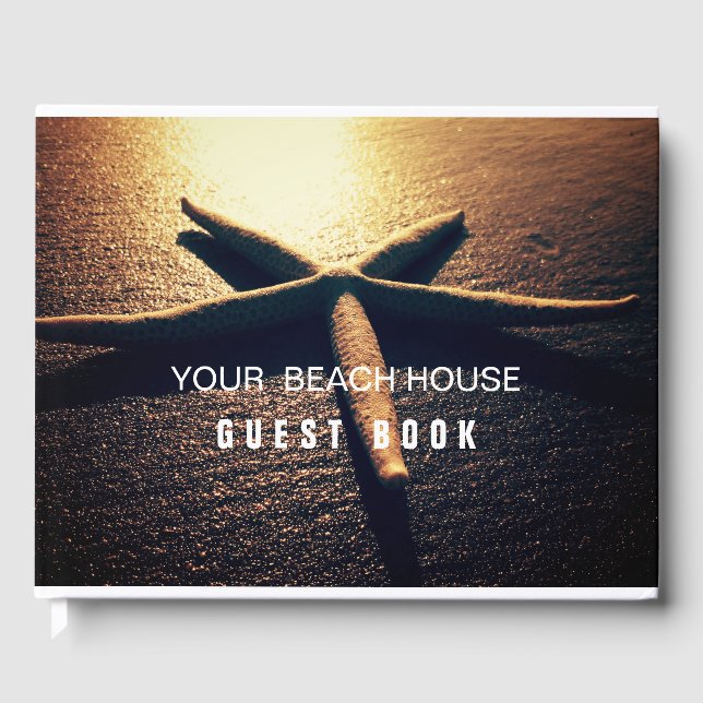 Beach vacation rental property photo guest book (Front)