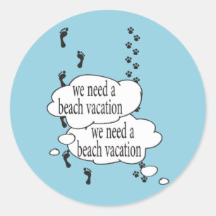 Beach vacation sticker