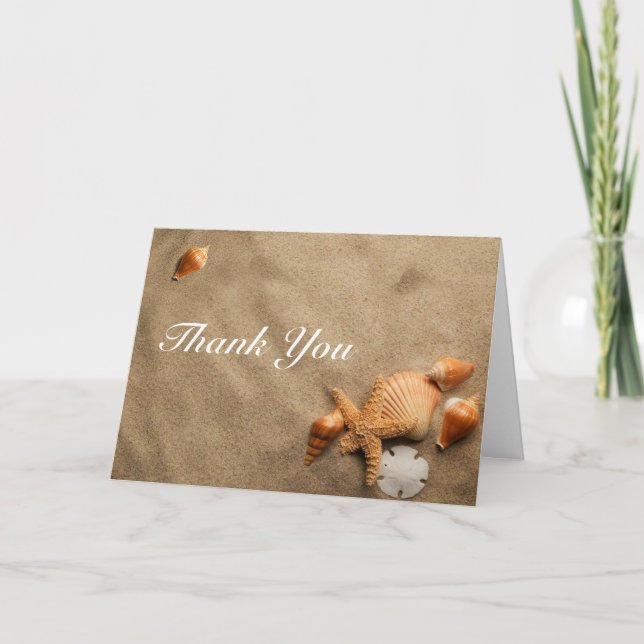 Beach Vacation Thank You Card (Front)