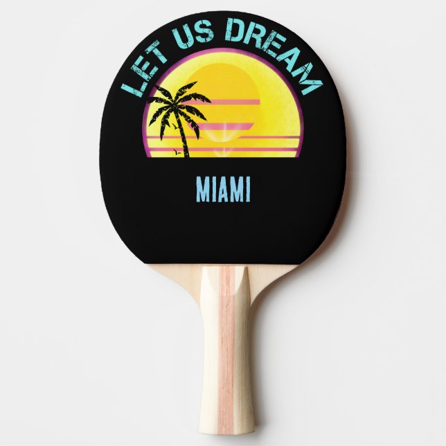 Beach Vacation Vibe Ping Pong Paddle (Front)