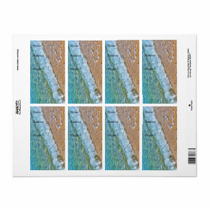 Beach vacations label