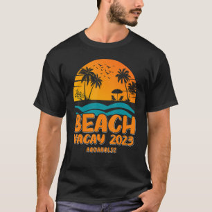 Beach Vacay 2023 Aquaholic Design T-Shirt