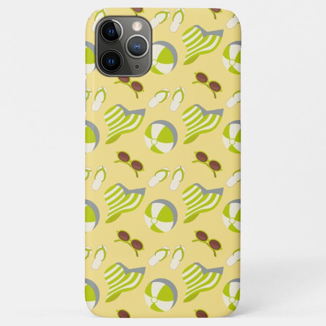 Beach vacay pattern with sunglasses and sun hat   Case-Mate iPhone case (Back)