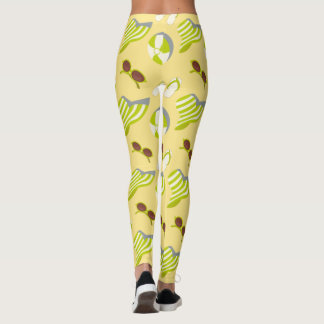 Beach vacay pattern with sunglasses and sun hat  l leggings