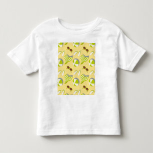 Beach vacay pattern with sunglasses and sun hat  T Toddler T-Shirt