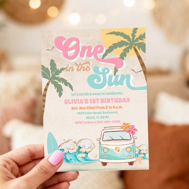 Beach Van Surf Birthday Invitation (Creator Uploaded)