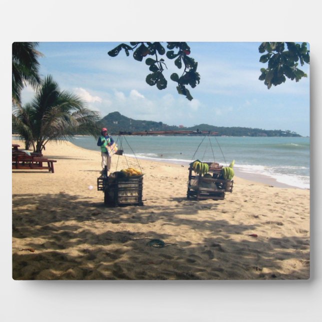 Beach Vendings ... Lamai Beach, Koh Samui Island Plaque (Front)