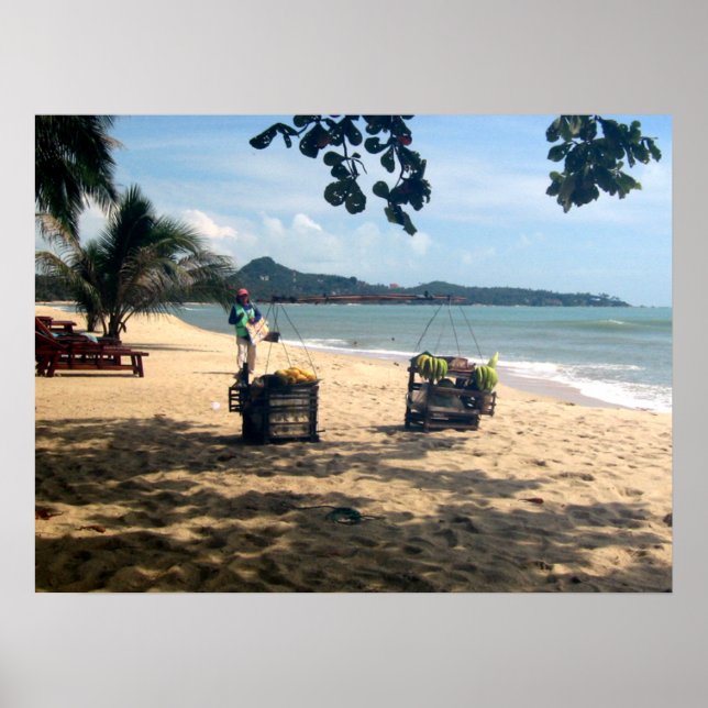 Beach Vendings ... Lamai Beach, Koh Samui Island Poster (Front)