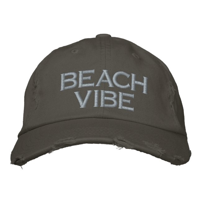 Beach vibe Lake Life Embroidered Hat (Front)