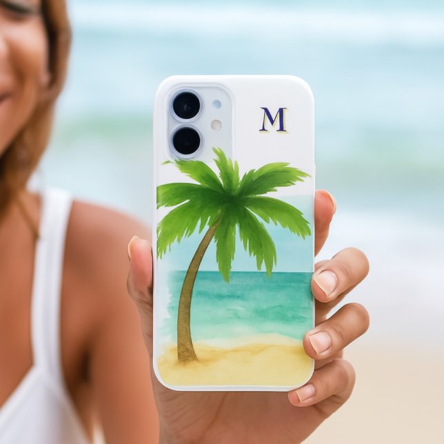 Beach Vibe Palm Tree  iPhone 16 Case (beach vibe iphone case )