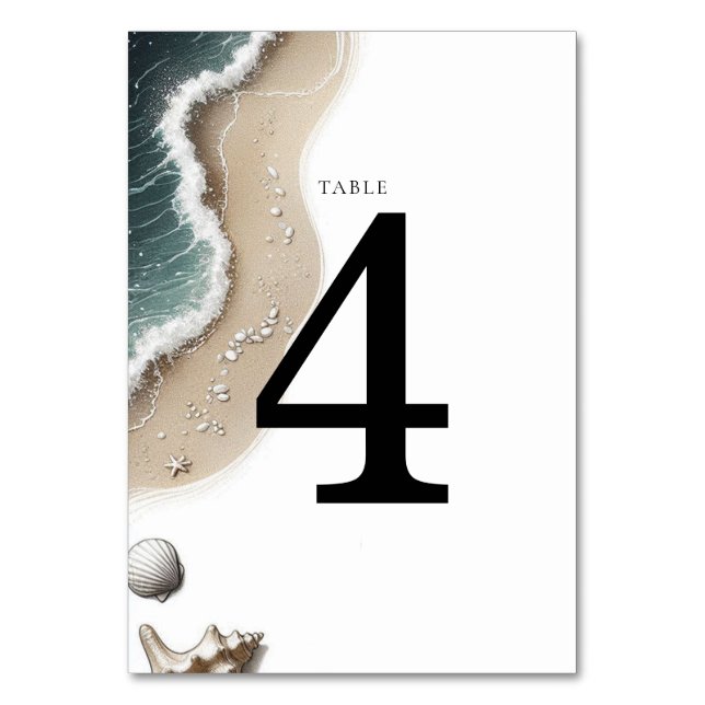 Beach Vibe Table Number (Front)