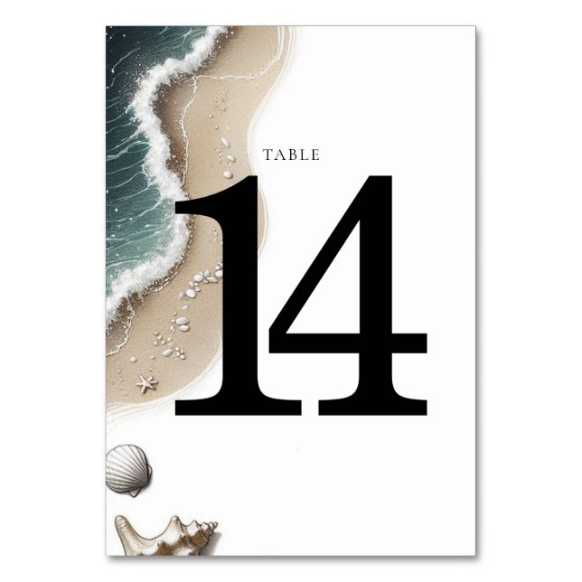 Beach Vibe Table Number (Front)