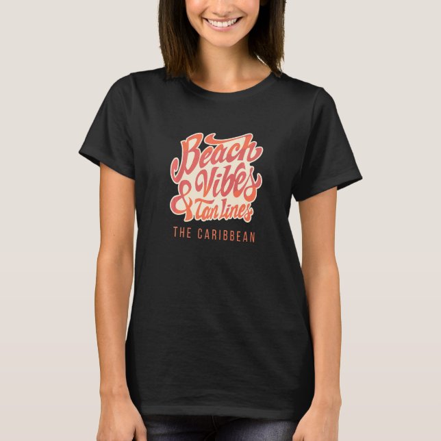 Beach Vibes and Tan Lines Cook Islands Premium T-Shirt (Front)