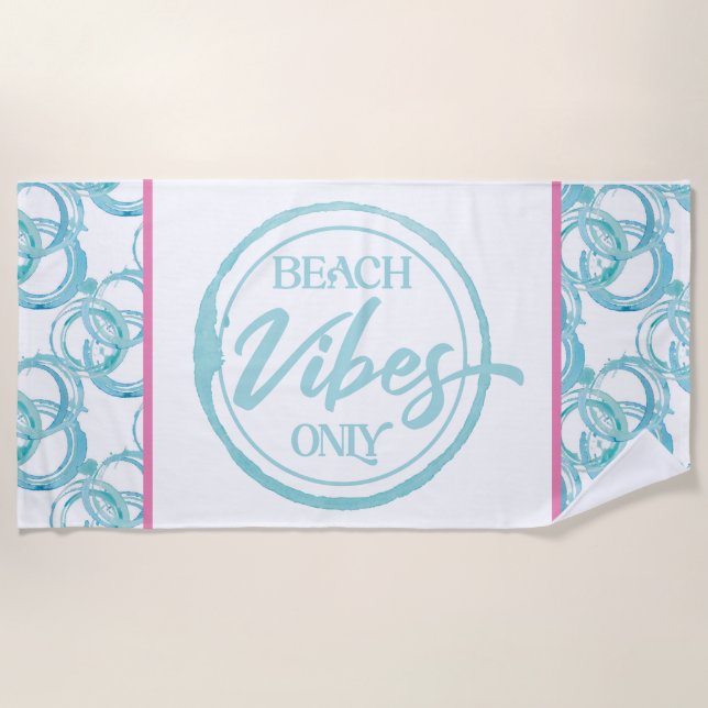 Beach Vibes Beach Towel (Front)