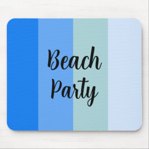 Beach Vibes, Blue Stripes Mouse Mat
