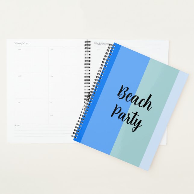 Beach Vibes, Blue Stripes Planner (Display)
