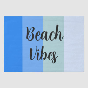 Beach Vibes, Blue Stripes Tissue Paper