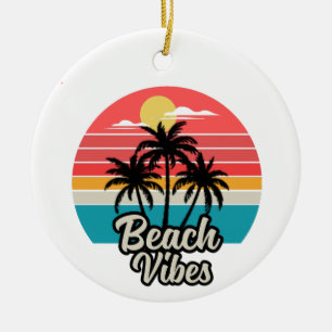 Beach Vibes Ceramic Tree Decoration
