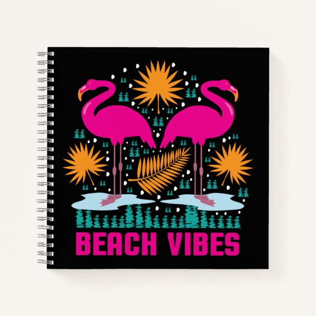 Beach Vibes Flamingos-19501 Notebook (Front)