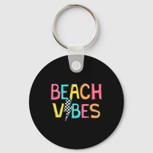 Beach Vibes Hello Summer Vacation Girl Women Teen Key Ring