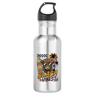 Beach Vibes Highland Cow Summer Vector Art_1 532 Ml Water Bottle