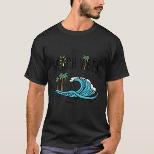 Beach Vibes Ocean Wave And Palm Trees T-Shirt
