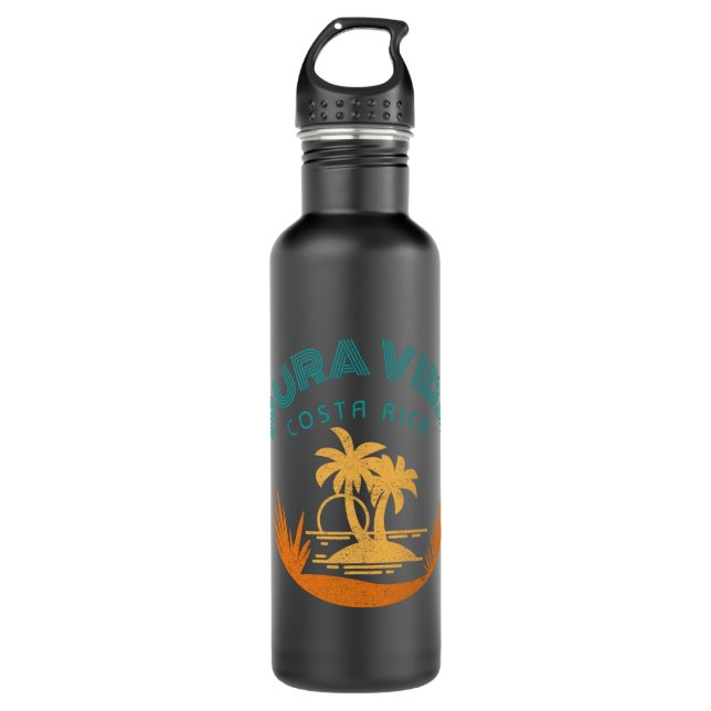 Beach Vibes Pura Vida Costa Rica  710 Ml Water Bottle (Front)